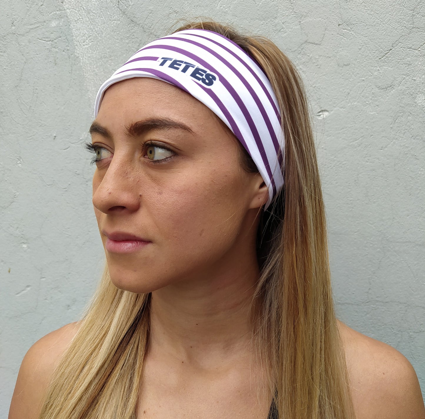 Balaca Pink Stripes - Tetes. Balaca deportiva para el control del sudor (5903664939164)