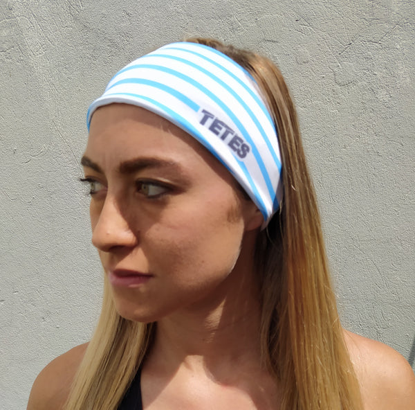 Balaca Blue Stripes - Tetes. Balaca deportiva para el control del sudor (5903674933404)